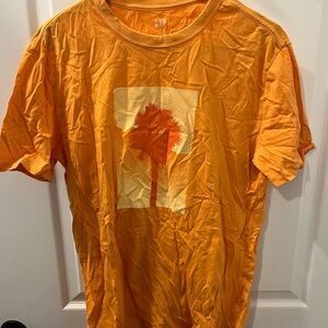GAP Men's Bright Orange Palm Tree Tee